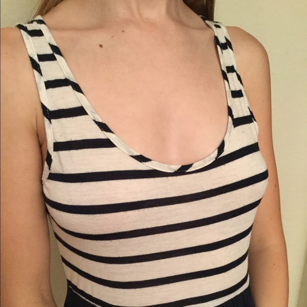 🦋🌻SOPRANO brand dress pockets stripes Sz Small S - Picture 5 of 6
